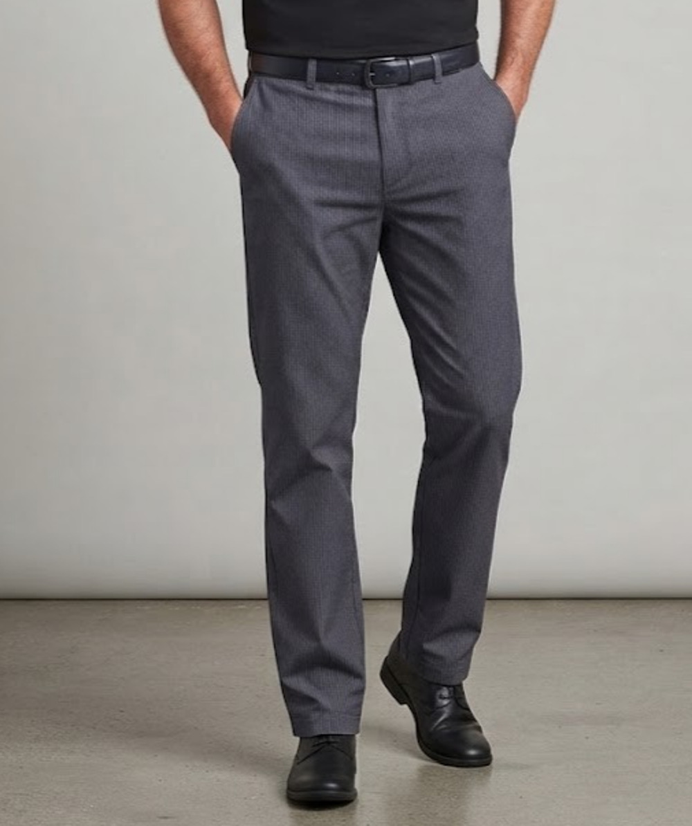 Slazenger Mens Golf Pants 40x32 Gray Strip Performance Stretch Trousers Athletic